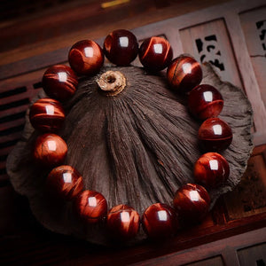 5A Red Tiger Eye Bracelets 6/8/10/12mm Stone Beads Bangle