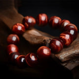 5A Red Tiger Eye Bracelets 6/8/10/12mm Stone Beads Bangle