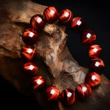 5A Red Tiger Eye Bracelets 6/8/10/12mm Stone Beads Bangle