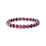 5A Red Tiger Eye Bracelets 6/8/10/12mm Stone Beads Bangle