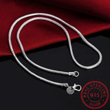 925 Silver Snake Chain Necklace For Men Women