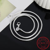 925 Silver Snake Chain Necklace For Men Women