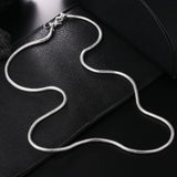925 Silver Snake Chain Necklace For Men Women