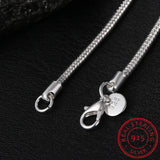 925 Silver Snake Chain Necklace For Men Women