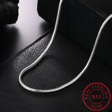 925 Silver Snake Chain Necklace For Men Women