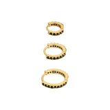 925 Silver Zircon Ear Hoop Earrings Set