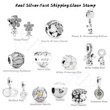 925 Silver Baby Teddy Bear Charms Heart Clips Mouse Balloon Dangles
