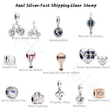 925 Silver Balloon Dangles Travel Bag Beads Camera Charms