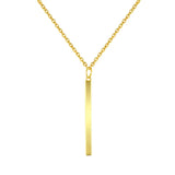 Real 925 Silver Chain Clavicle Necklace Geometric Rectangle Pendant