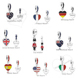 925 Silver Heart Bead Charms for DIY Jewelry Making