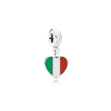 925 Silver Heart Bead Charms for DIY Jewelry Making