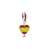 925 Silver Heart Bead Charms for DIY Jewelry Making