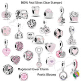 925 Silver Charms Mum House Dangles Butterfly Beads DIY Jewelry