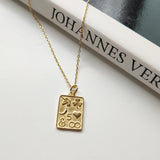 925 Silver Geometric Heart Necklace Pendant Charm