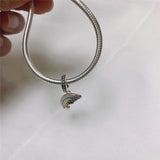 925 Silver Rainbow Dangle Pendant for Bracelets Necklaces