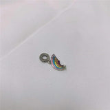 925 Silver Rainbow Dangle Pendant for Bracelets Necklaces