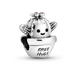 925 Silver Rabbit Charms Cactus Sheep Beads Puppy Dog Bangles for Pandora