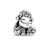 925 Silver Rabbit Charms Cactus Sheep Beads Puppy Dog Bangles for Pandora