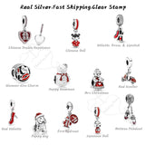 925 Silver Snowman Puppy Dog Charms for DIY Jewelry