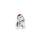 925 Silver Snowman Puppy Dog Charms for DIY Jewelry