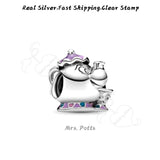 925 Silver Potts Charms Duck Bead for Pandora Bracelet Necklace