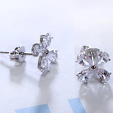 925 Silver Stud Earrings with Cubic Zircon