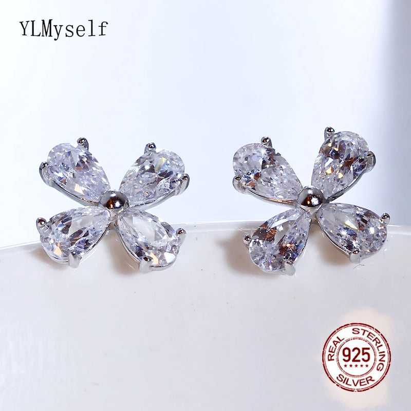 925 Silver Stud Earrings with Cubic Zircon