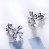 925 Silver Stud Earrings with Cubic Zircon