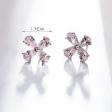 925 Silver Stud Earrings with Cubic Zircon