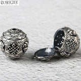 925 Silver Tibetan Babao Beads Sterling Buddhist Symbols DIY Jewelry