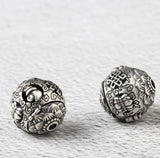 925 Silver Tibetan Babao Beads Sterling Buddhist Symbols DIY Jewelry