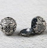 925 Silver Tibetan Babao Beads Sterling Buddhist Symbols DIY Jewelry