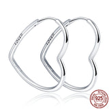 925 Sterling Silver Heart Zircon Earrings, Birthday Gift for Girls