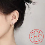 925 Silver Fish Hook Dangle Earrings Women Unique Fishing Jewelry