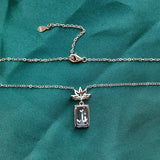 925 Sterling Silver Moissanite Diamond Pendant Necklace
