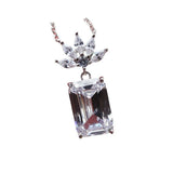 925 Sterling Silver Moissanite Diamond Pendant Necklace