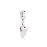 925 Sterling Silver Baby Shoe Dangle Charm for Bracelet