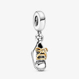 925 Sterling Silver Baby Shoe Dangle Charm for Bracelet