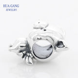 925 Sterling Silver Flying Pig Charm for Pandora Bracelets