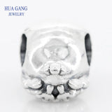 925 Sterling Silver Sparkling Owl Charm for Pandora Bracelets
