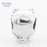 925 Sterling Silver Sparkling Owl Charm for Pandora Bracelets