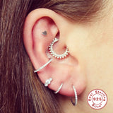 925 Sterling Silver Nose Ring Hoop for Women Men Unisex Nose Piercing