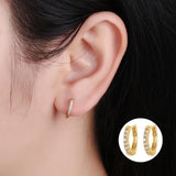 925 Sterling Silver Zircon Hoop Earring for Women