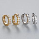 925 Sterling Silver Zircon Hoop Earring for Women