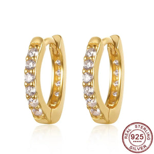 925 Sterling Silver Zircon Hoop Earring for Women