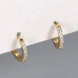 925 Sterling Silver Zircon Hoop Earring for Women