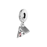 925 Sterling Silver Celebration Cake Dangle Charms Beads Fit Bracelet