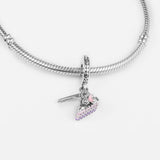925 Sterling Silver Celebration Cake Dangle Charms Beads Fit Bracelet