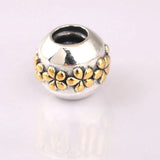 925 Sterling Silver Flower Charm Beads for Bracelet DIY