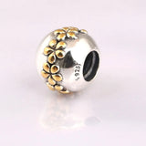 925 Sterling Silver Flower Charm Beads for Bracelet DIY